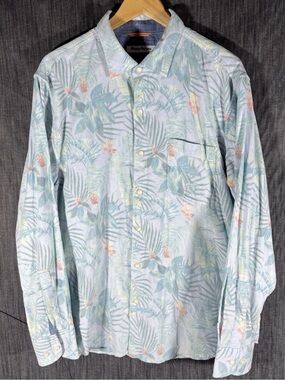 Tommy Bahama Coastline Hawaiian Corduroy Shirt Men's Size L Tropical